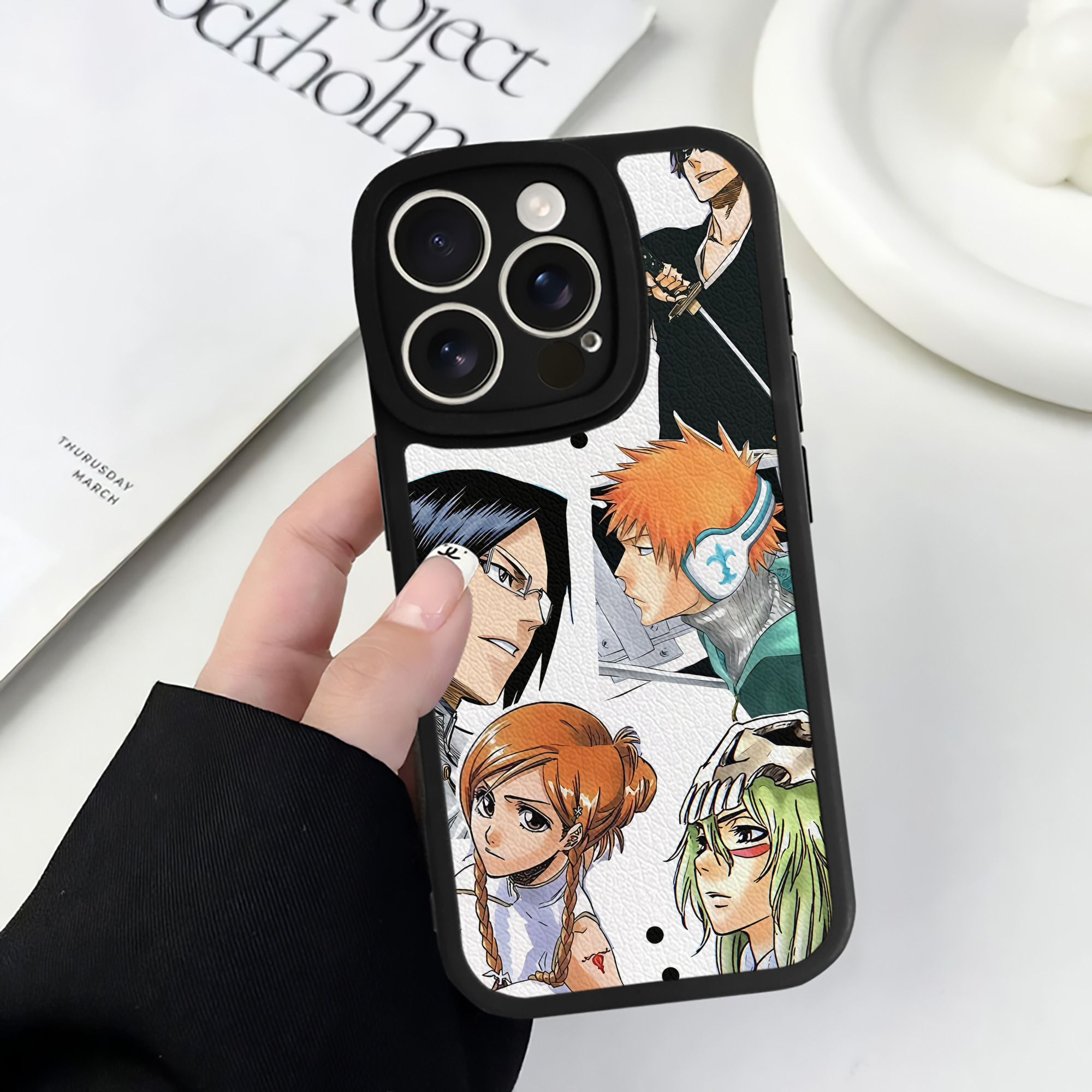 （画像用） ハイキュー!! Haikyu!! 【iPhone 16シリーズ対応】シリコンスマホケース（レザー調） 材質：シリコン